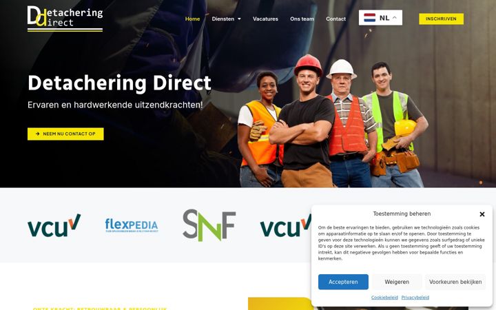 Screenshot of detacheringdirect.nl