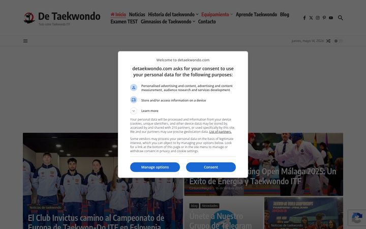 Screenshot of detaekwondo.com