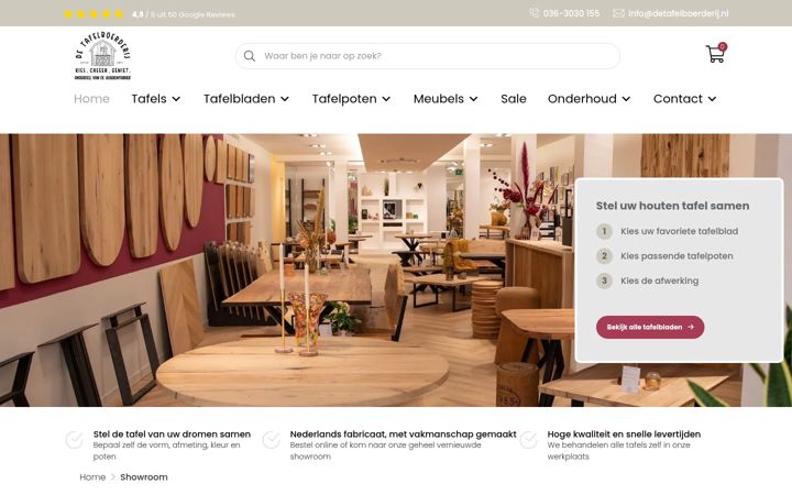 Screenshot di detafelboerderij.nl