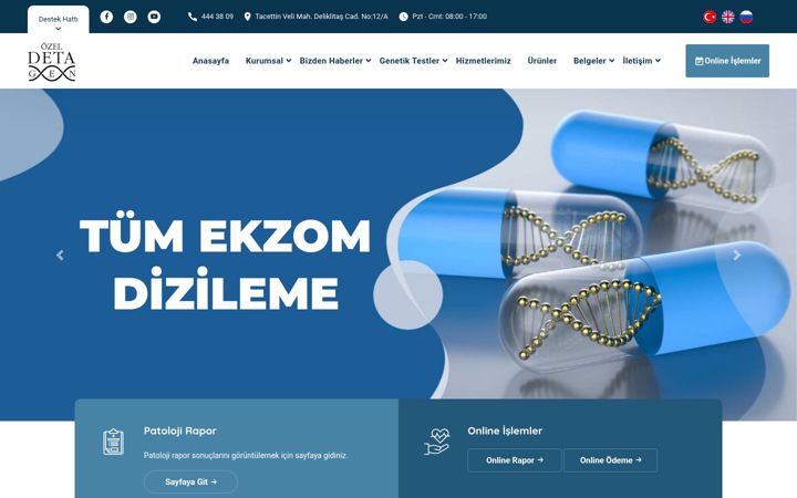 Képernyőkép: detagen.com.tr