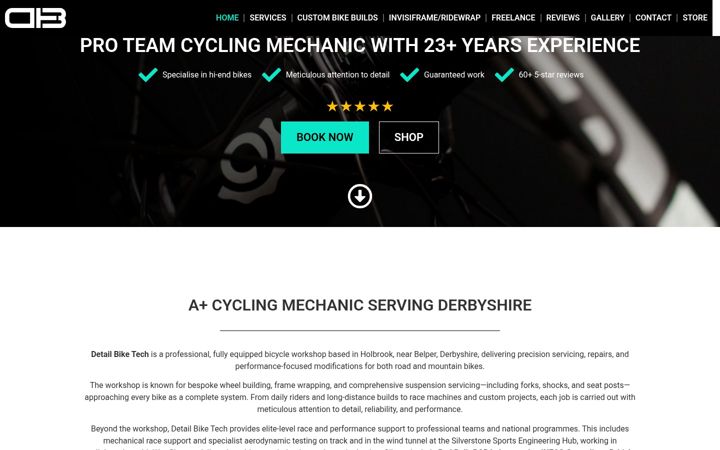 Screenshot of detailbiketech.com