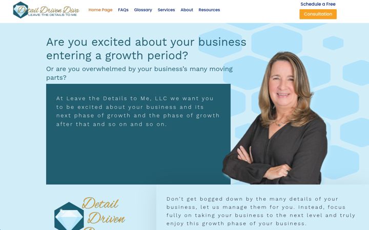 Screenshot of detaildrivendiva.com