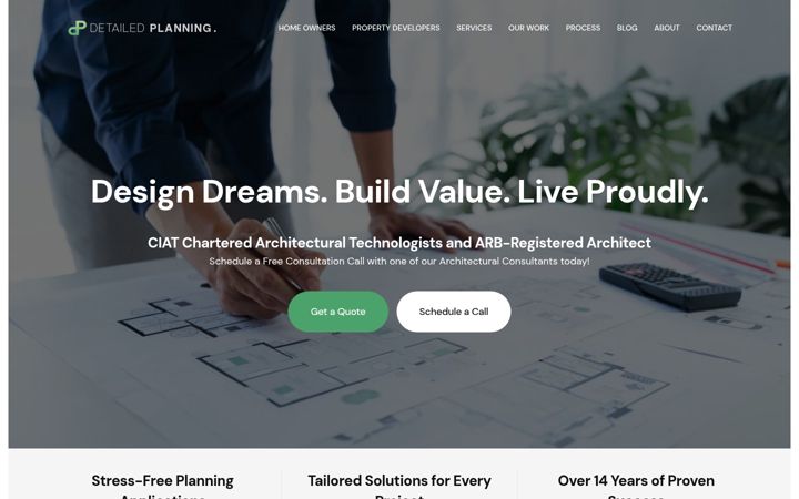 Screenshot of detailed-planning.co.uk