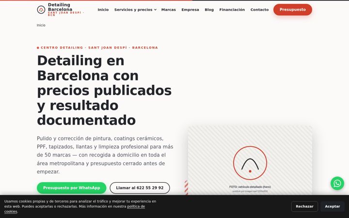Screenshot of detailing-barcelona.com
