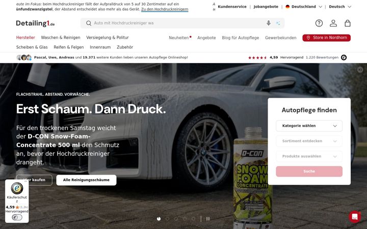Screenshot of detailing1.de