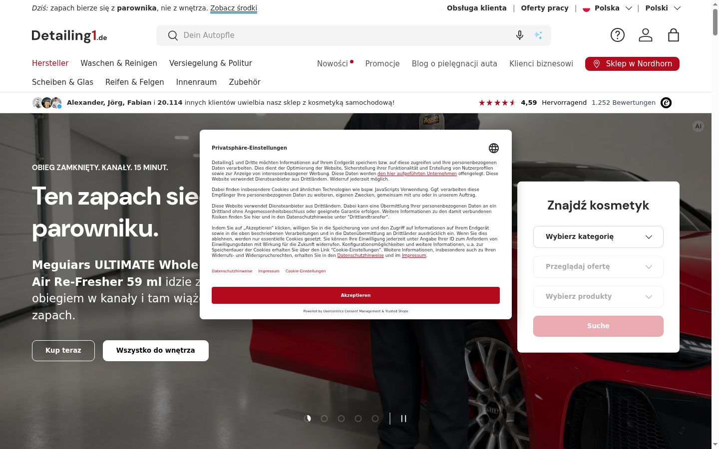 Snímek obrazovky baneru souhlasu zobrazeného před jakoukoli interakcí