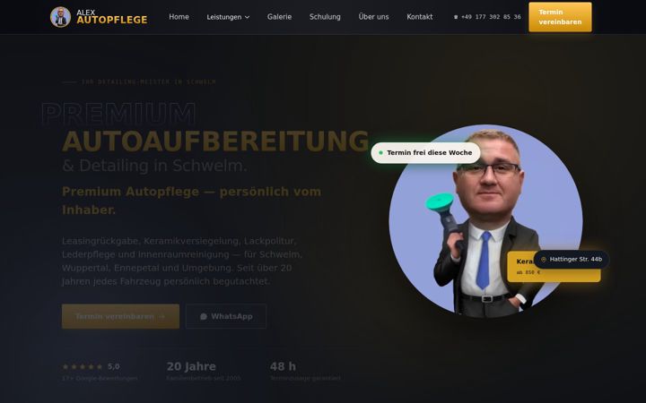 Screenshot of detailingbeialex.de