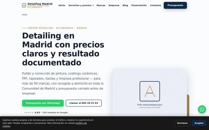 Képernyőkép: detailingmadrid.es