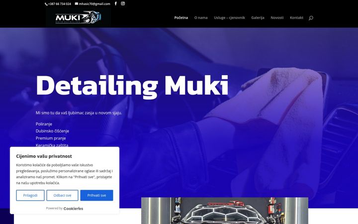 Screenshot of detailingmuki.ba