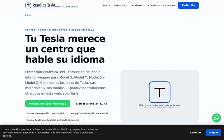 Képernyőkép: detailingtesla.es