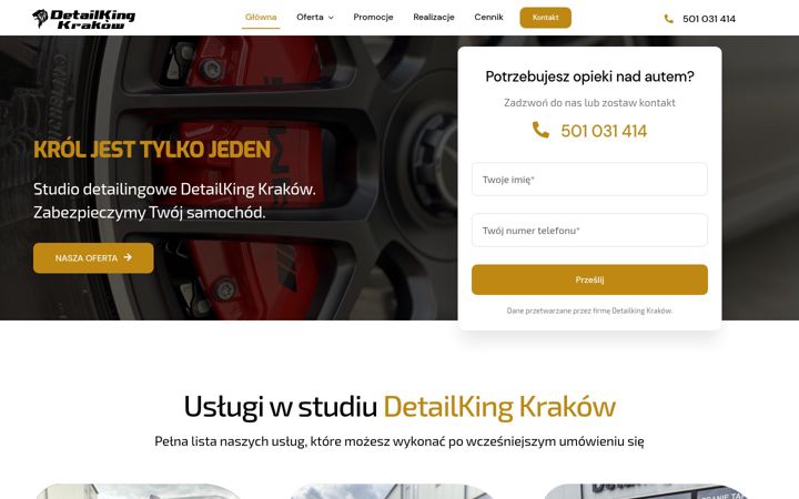 Screenshot ta' detailkingkrakow.pl