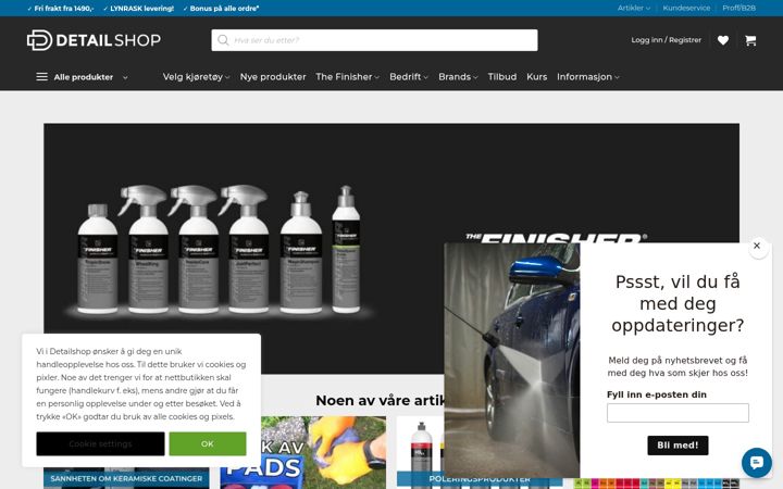 Skjermbilde av detailshop.no
