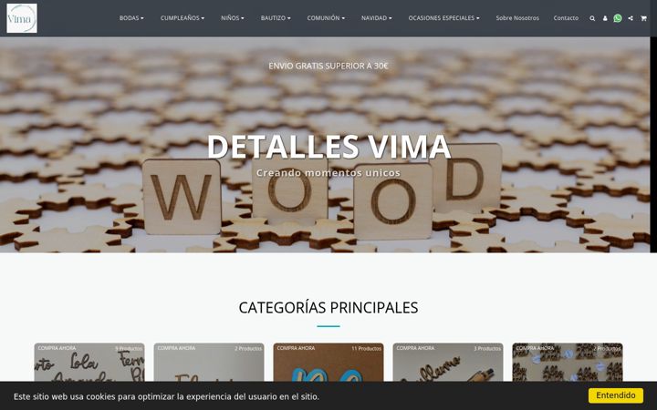 Screenshot of detallesvima.com
