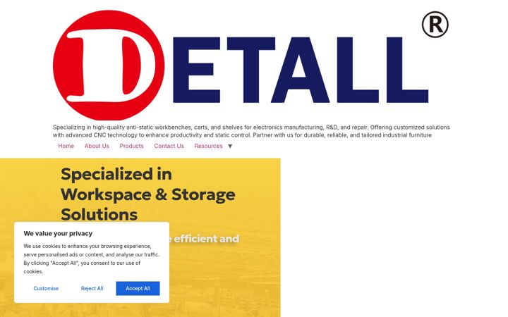 Screenshot of detallworkbench.com