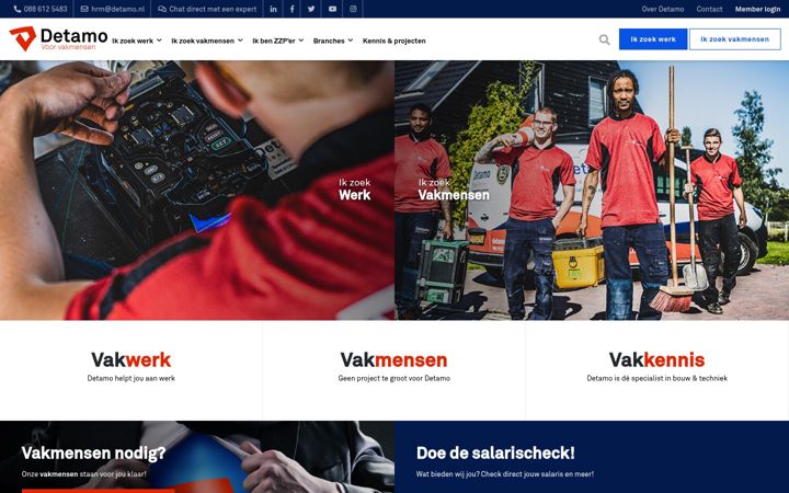 Screenshot of detamo.nl