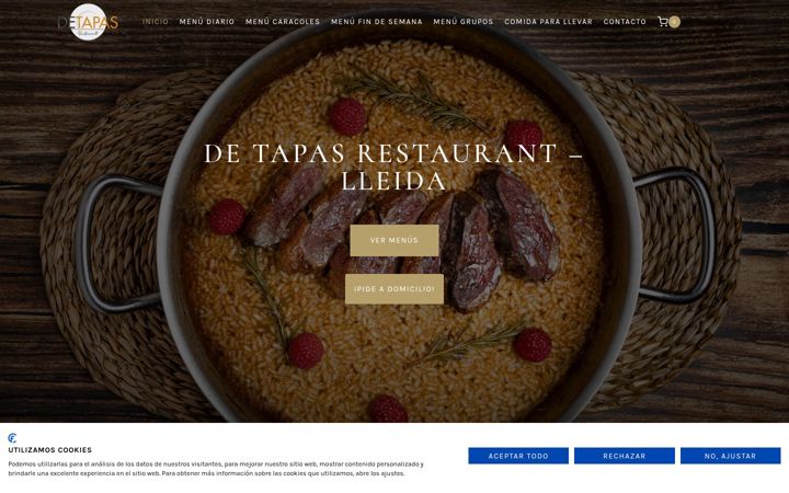 Skærmbillede af detapas-restaurant.es