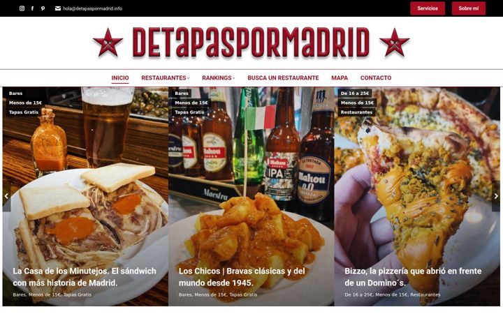 Kuvakaappaus sivustosta detapaspormadrid.info