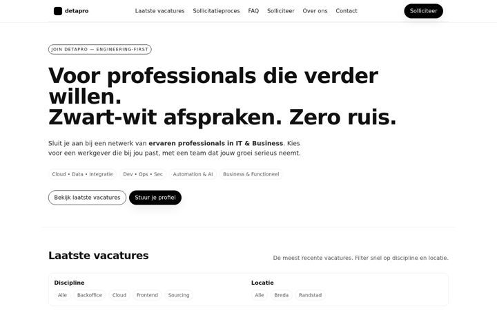 Képernyőkép: detapro.nl