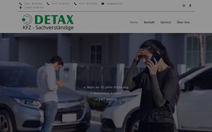 Captură de ecran a detax.net