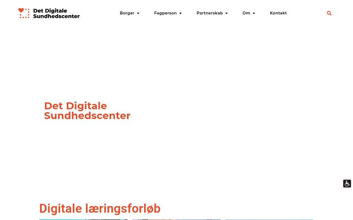 Skärmbild av detdigitalesundhedscenter.dk