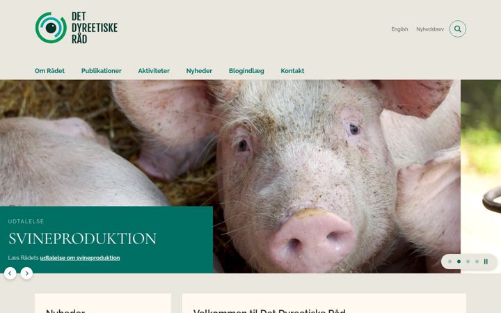 Screenshot of detdyreetiskeraad.dk