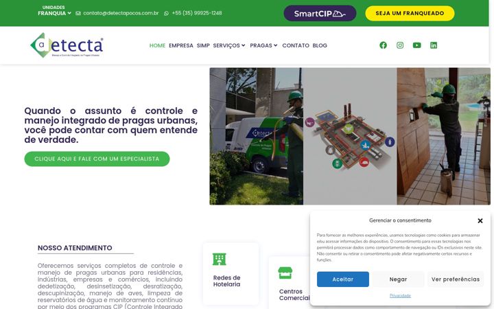 Zrzut ekranu detectapocos.com.br