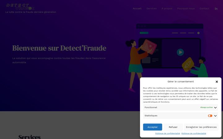 Ekraanipilt saidist detectfraude.fr