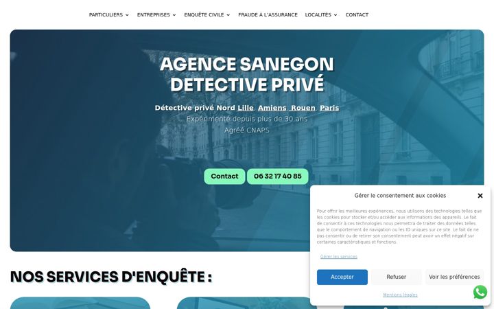 Screenshot του detective-sanegon.fr