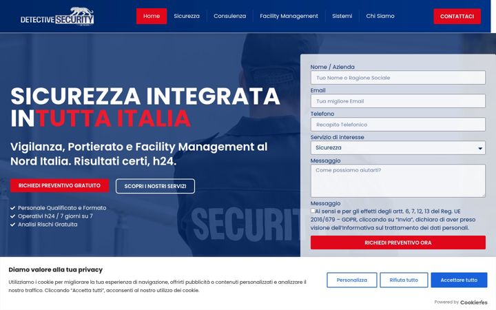 Екранна снимка на detective-security.it