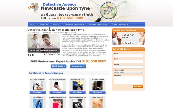 Screenshot of detectiveagency-newcastle.co.uk