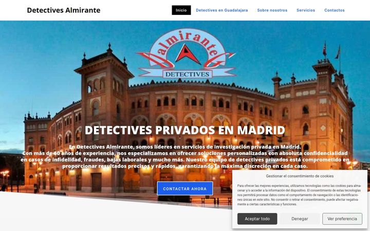 Screenshot of detectives-almirante.com