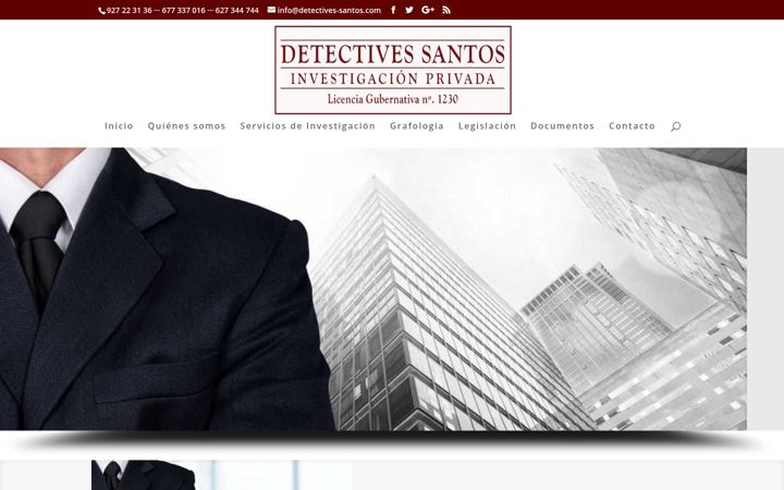 Screenshot of detectives-santos.com