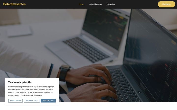 Screenshot of detectivesantos.com