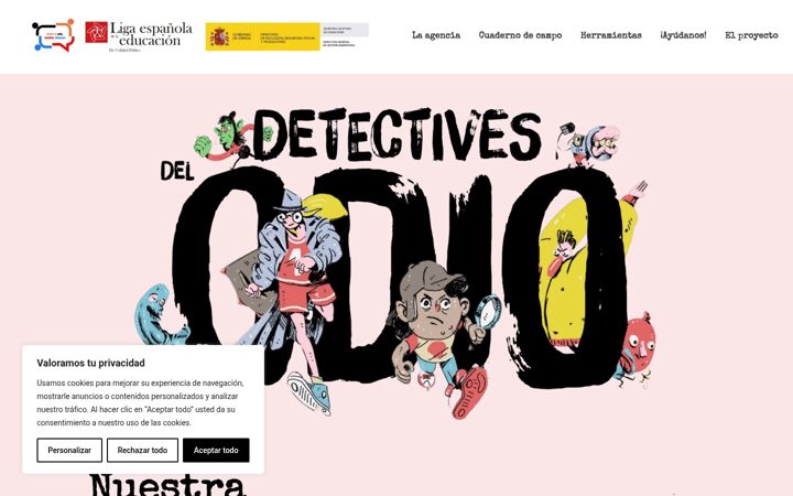 Screenshot of detectivesdelodio.org