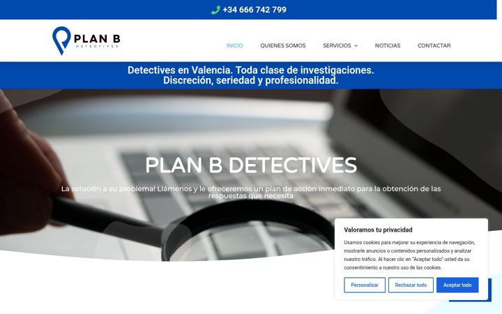 Skærmbillede af detectivesprivadosvalenciaplanb.es