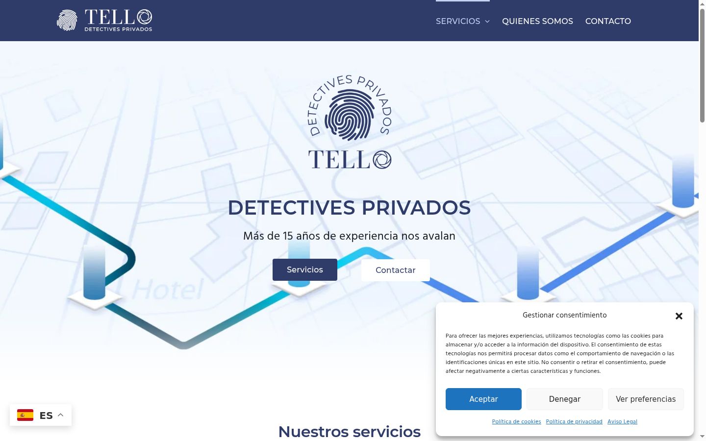 Screenshot of the consent banner shown before any interaction