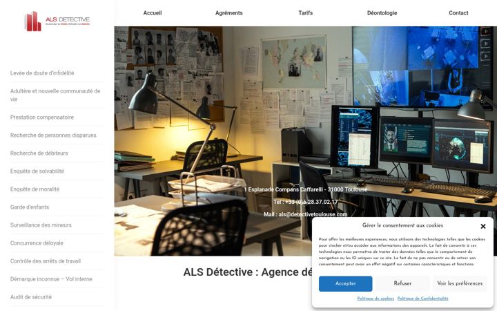 Screenshot of detectivetoulouse.com