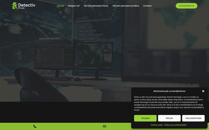 Screenshot of detectivprivat.ro