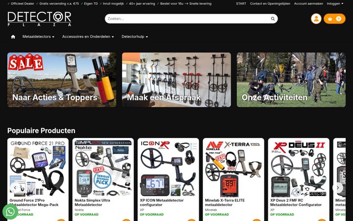 Screenshot of detectorplaza.nl