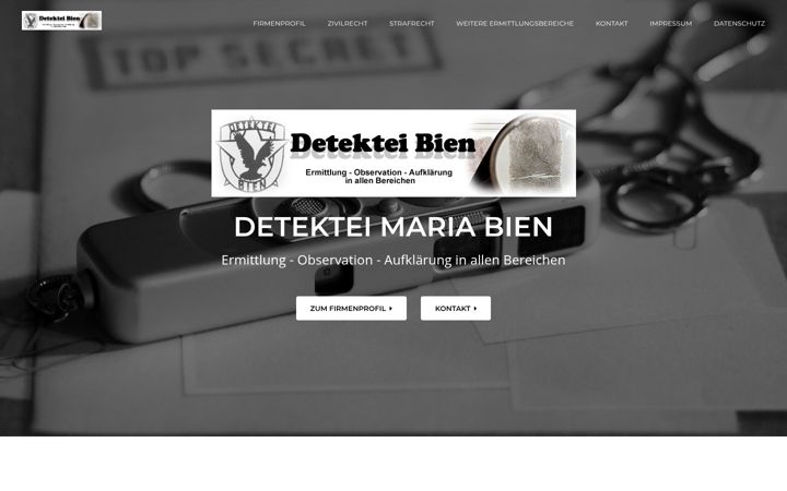 Ekrānuzņēmums no detektei-bien.de