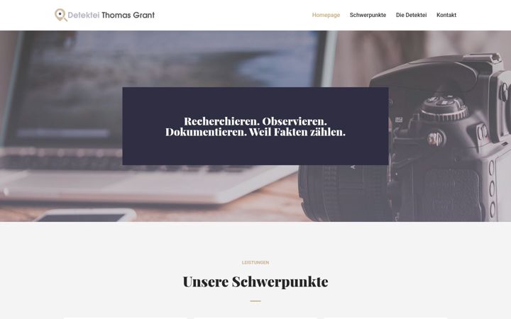 Screenshot of detektei-grant.de