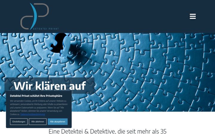 Screenshot of detektei-privat.de