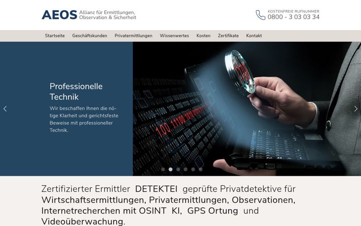 Screenshot of detektei-profidetektive.de