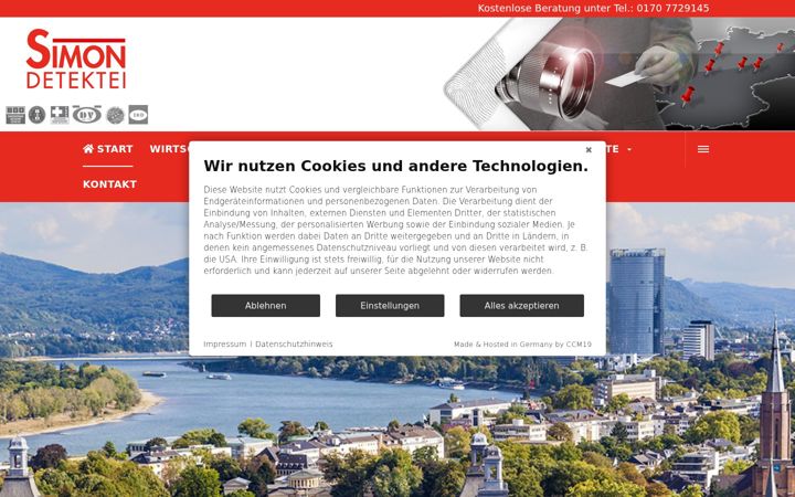 Screenshot of detektei-simon.de