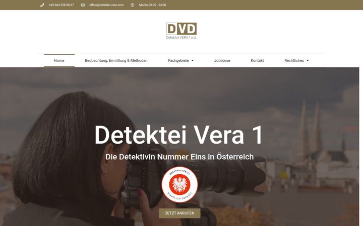 Screenshot of detektei-vera.com