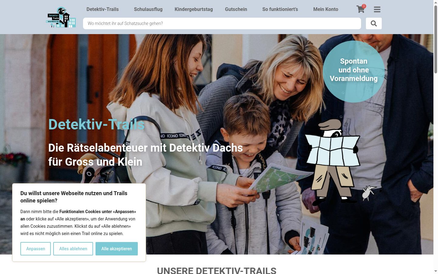 Ekrānuzņēmums ar piekrišanas baneri, kas tika rādīts pirms jebkādas mijiedarbības