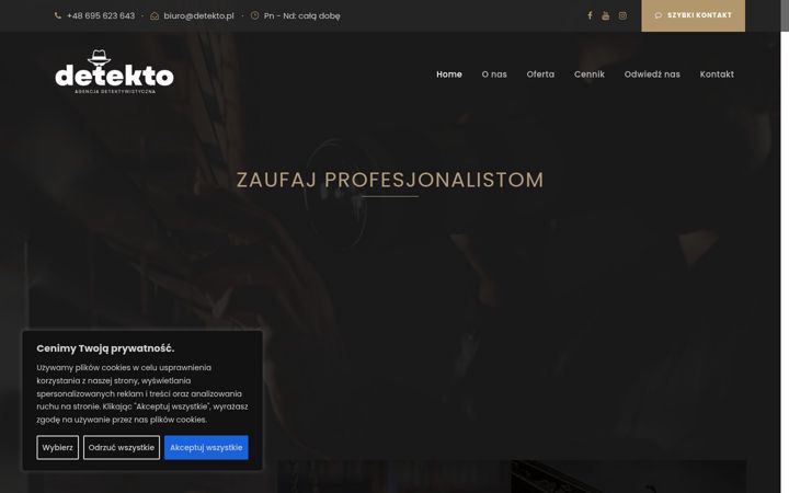 Captură de ecran a detekto.pl