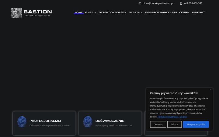 Captură de ecran a detektyw-bastion.pl