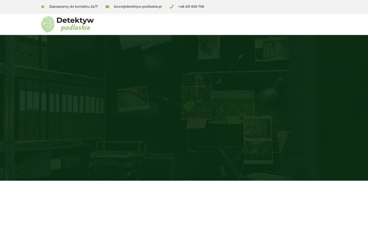 Captură de ecran a detektyw-podlaskie.pl