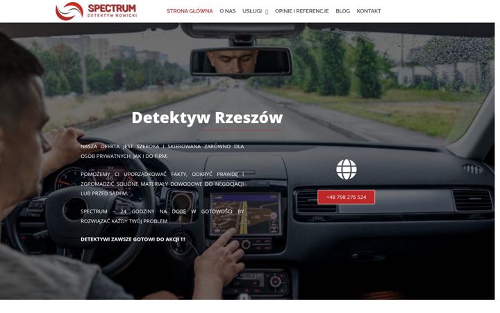 Captură de ecran a detektyw-rzeszow.com.pl